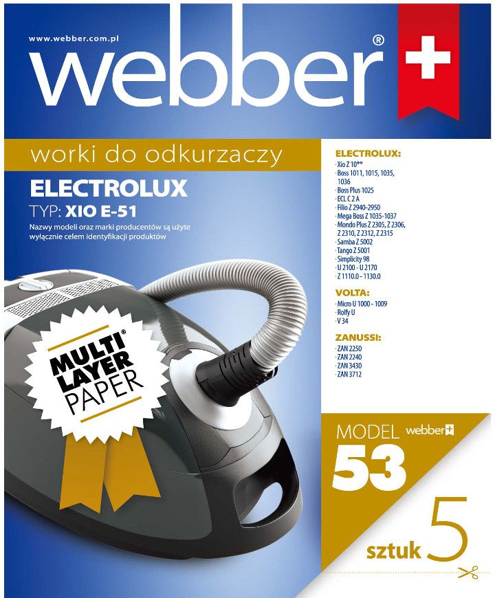 Worki Electrolux Xio E51 (53 Multi Layer Paper)