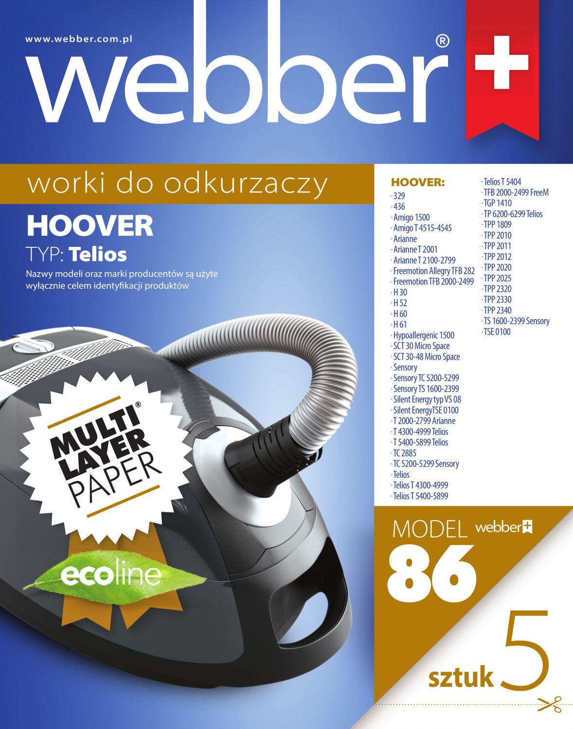 Worki Hoover Telios (86 Multi Layer Paper)