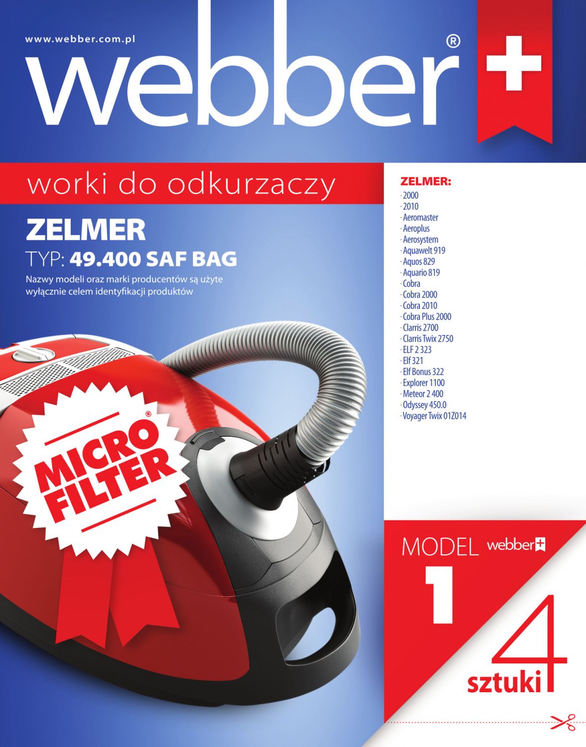 Worki Zelmer 4940 (1 Micro Filter)