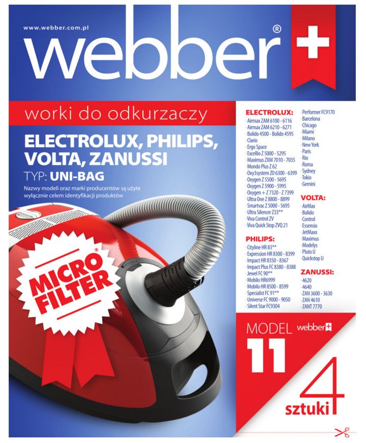 Worki PHILIPS/Electrolux UNI BAG (11 Micro Filter)